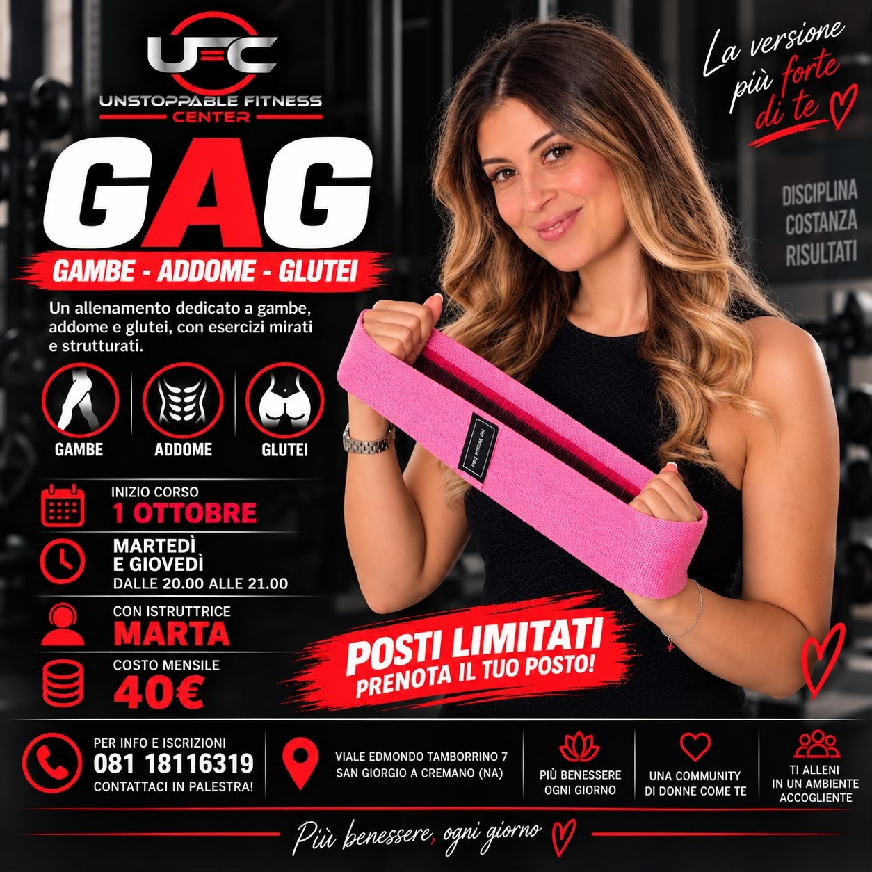 Corso GAG - Gambe Addome Glutei con Marta Cautiero